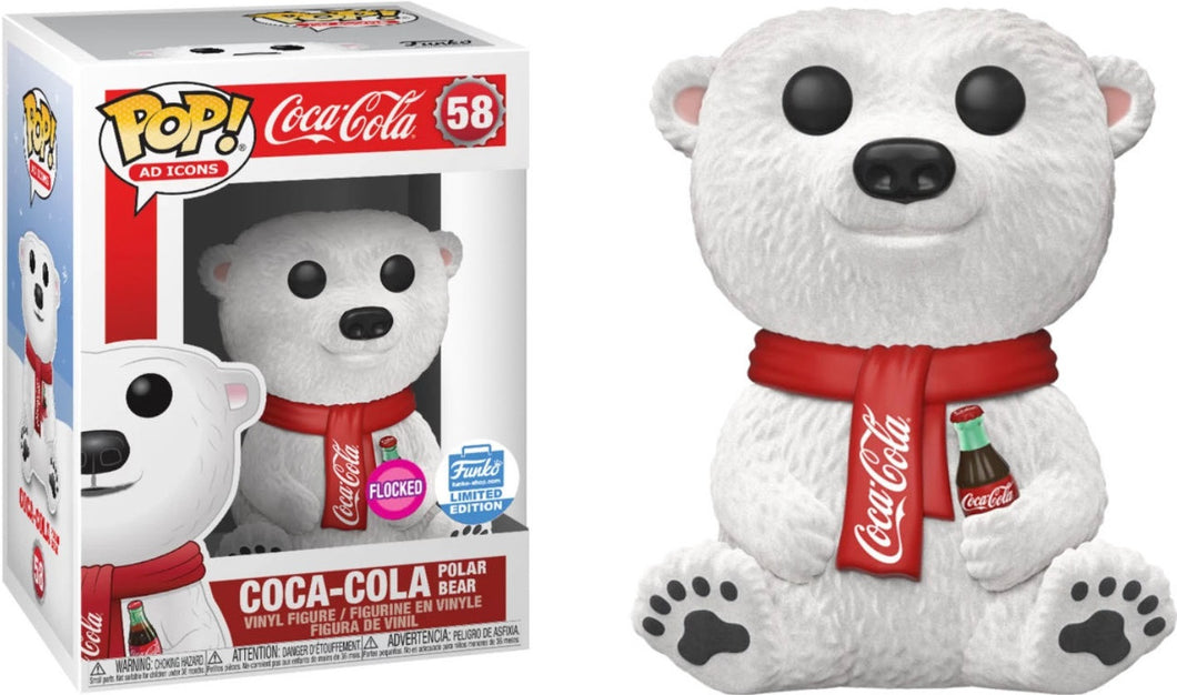 Flocked Coca-Cola Polar Bear Funko Shop Exclusive