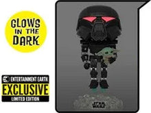 Load image into Gallery viewer, GITD The Mandalorian Dark Trooper With Grogu Entertainment Earth Exclusive
